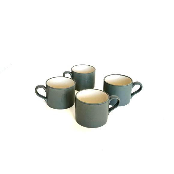 Pottery Barn Dark Green Mugs Set - Picture 2 of 5